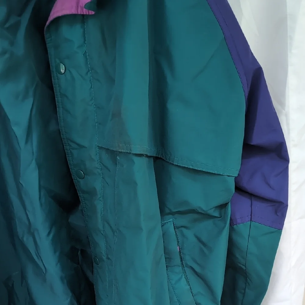 Teal and Purple Windbreaker Jacket - Picture 7 of 13